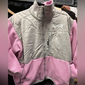 The North Face Pink and Gray Fleece Jacket